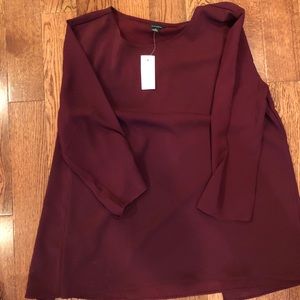 NWT Ann Taylor burgundy tunic